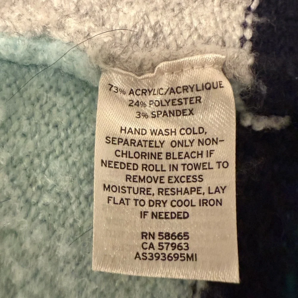 1901 Blue and White Striped Sweater Cardigan